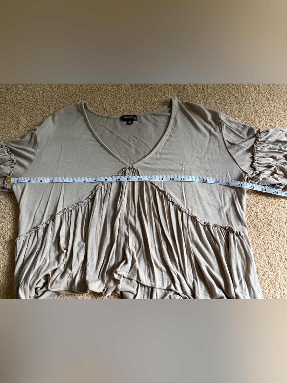 Boho Ruffled Sleeve Women's Top - Picture 9 of 9